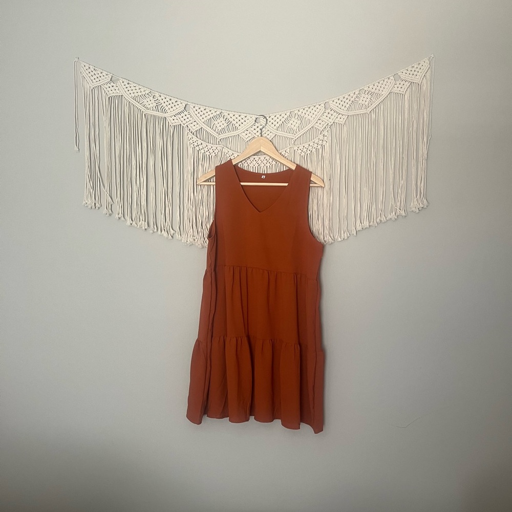 Orange Baby Doll Dress